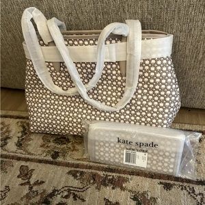 Kate Spade Spade Link Tote Satchel + Wallet WKR00068